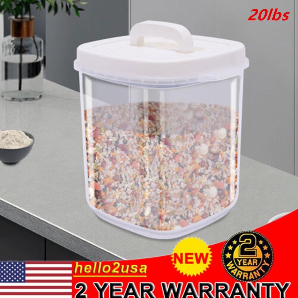 20lb Airtight Dry Food Storage Container for Rice, Beans & Nuts
