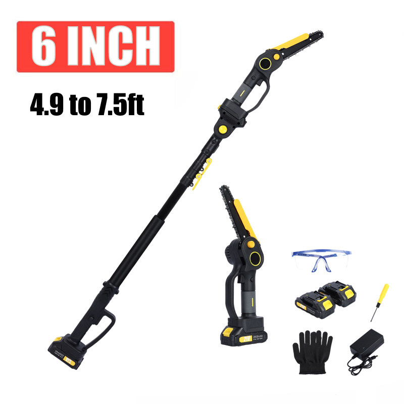 2-in-1 Cordless Pole Saw 21V 2Ah Battery 6