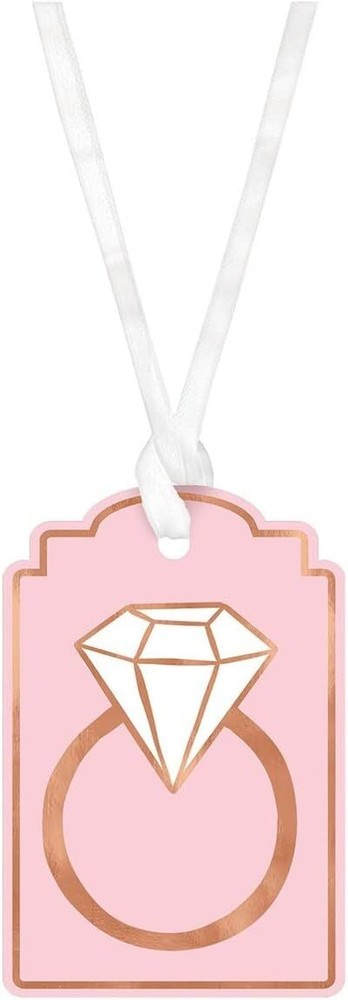 Blush Wedding Pink Bridal Shower Anniversary Party Decoration Ribbon Tags