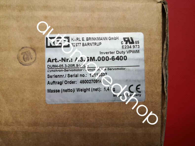 1PC NEW A3.SM.000-6400 KEB Servo Motor Shipping DHL or FedEX