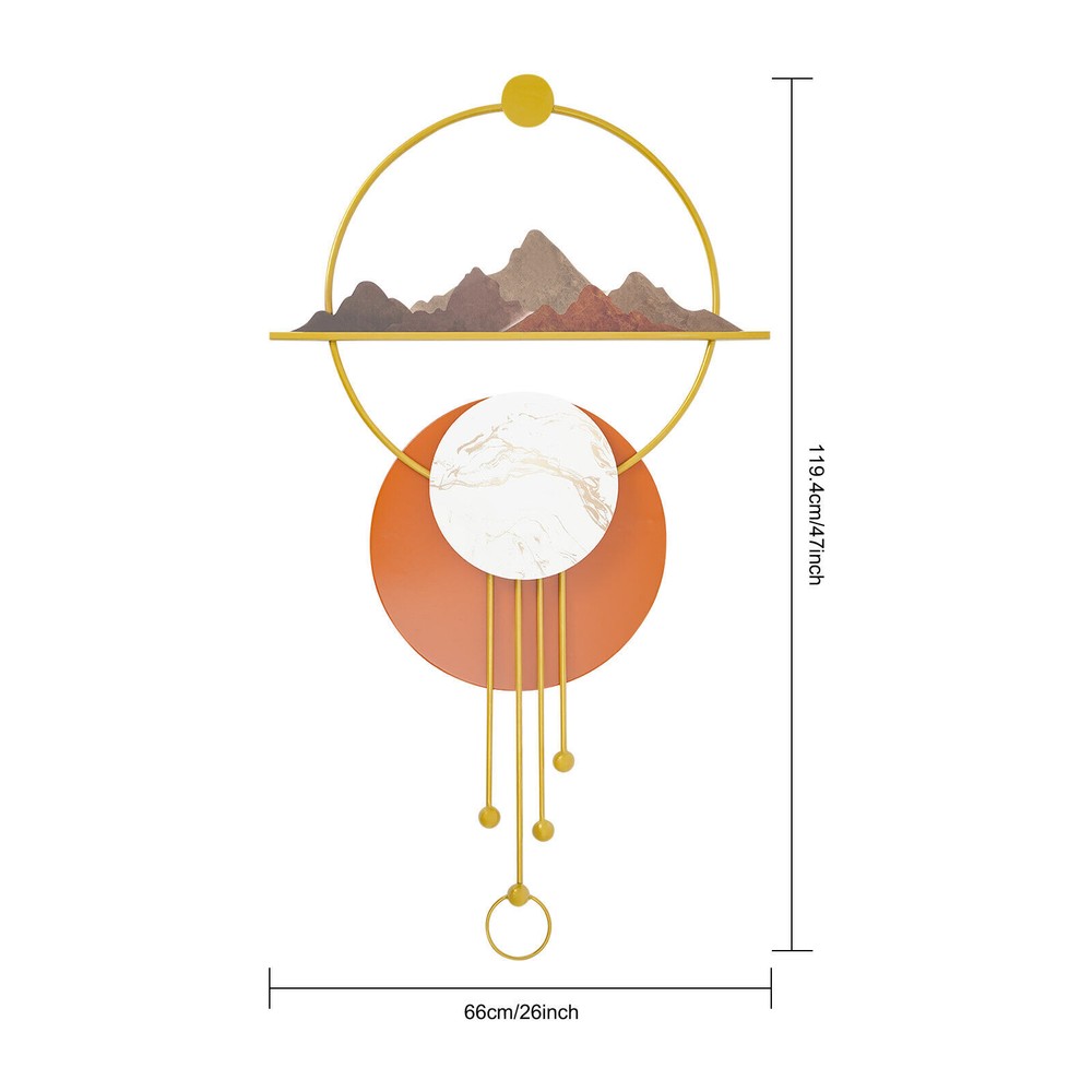 Nature Style Wall Decor, Classical Iron Decorative Wall Hanging, Metal Wall Art