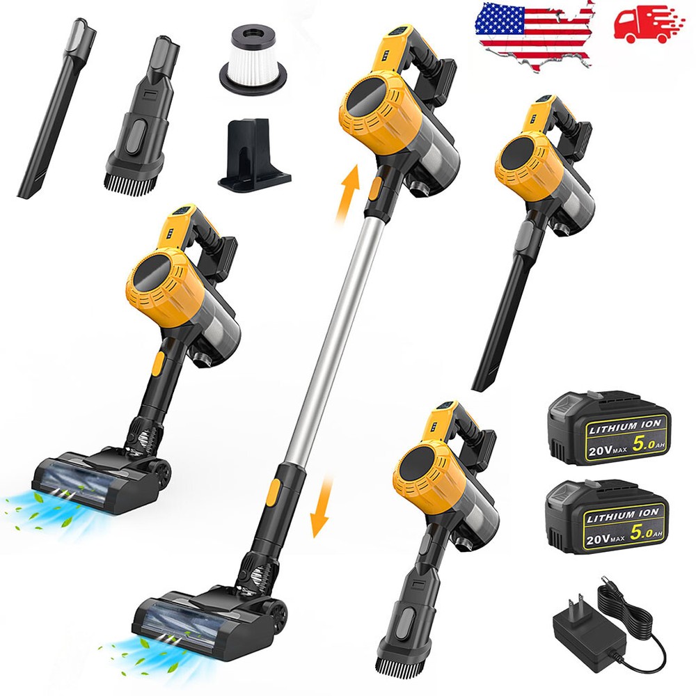 Cordless Vacuum for De-Walt 20V Battery Handheld Vacuum Cleaner Charger DCB205
