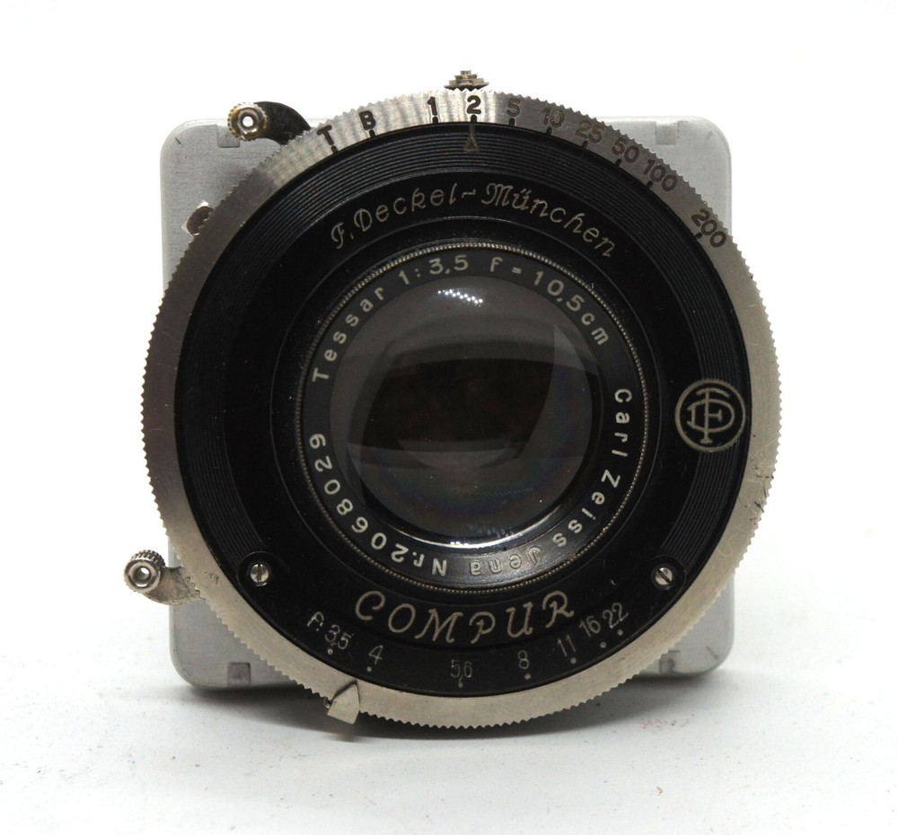Carl Zeiss Jena Tessar FAST lens  3.5/10.5 cm in a COMPUR shutter Medium Format