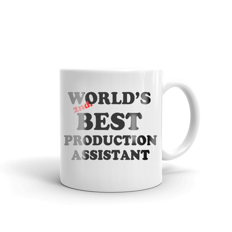 World's 2nd Best Production Assistant Coffee Tea Ceramic Mug Office Cup Gift