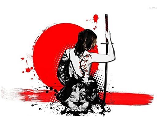 DIY Japanese Warrior Geisha 5D Diamond Painting Kits for Adults Kids Full