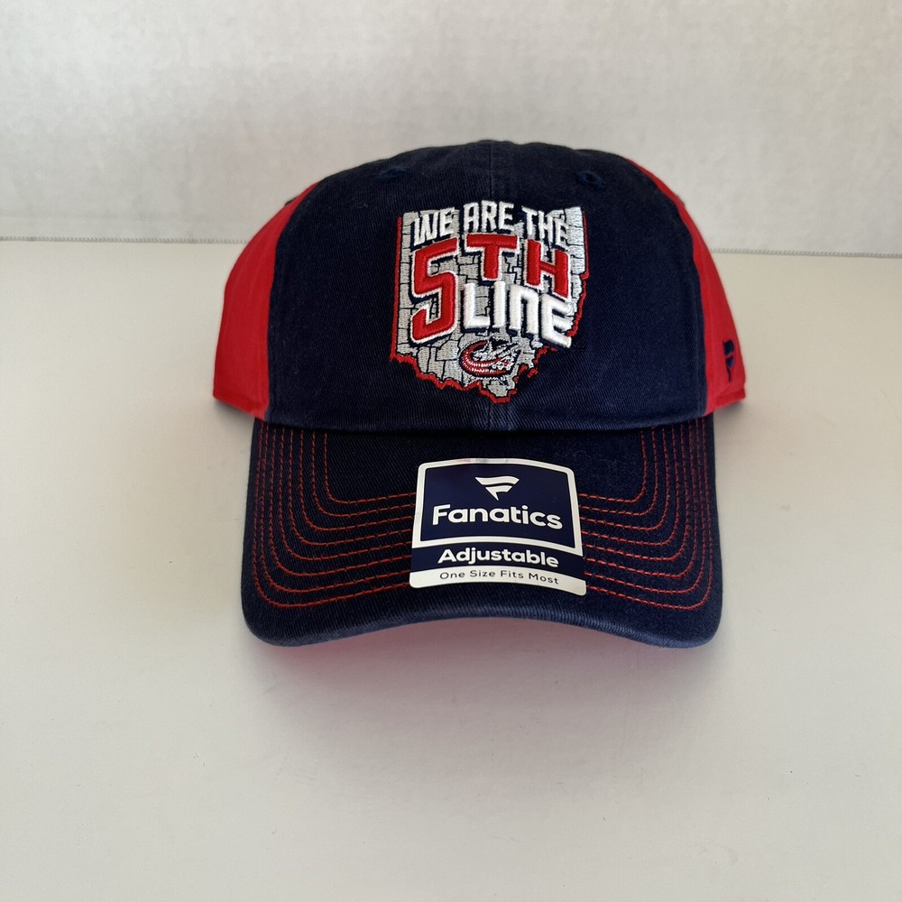Fanatics Columbus Blue Jackets Cap Adjustable Strap Blue We Are The 5th Line New