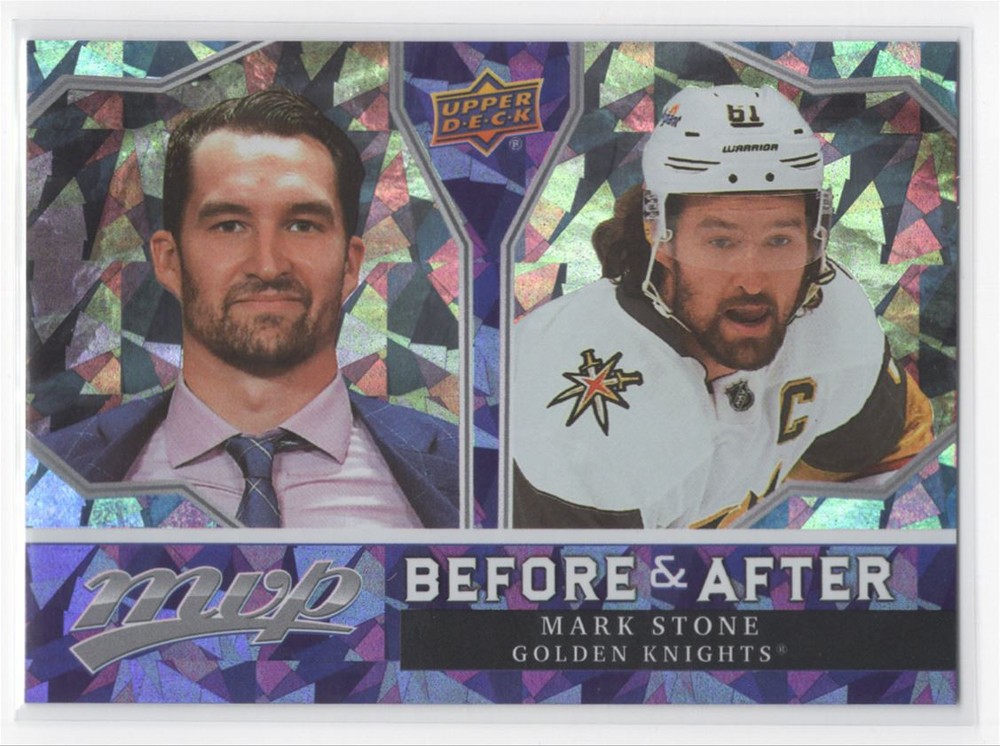 2021-22 Upper Deck MVP Before and After Mark Stone Vegas Golden Knights Card BA-14