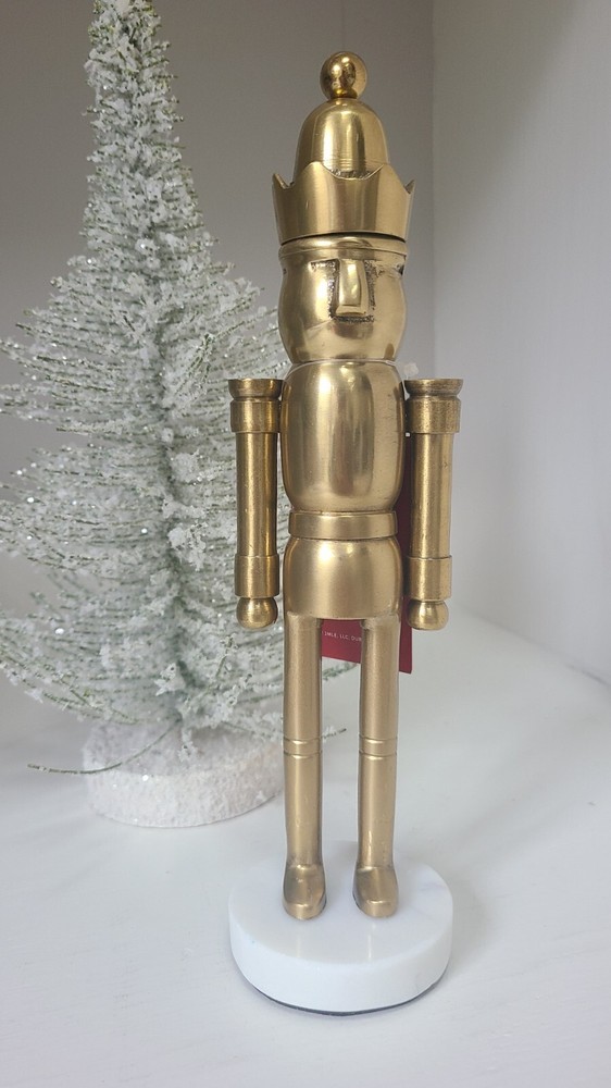 Brass & Marble Nutcracker Soldier Christmas Holiday 10