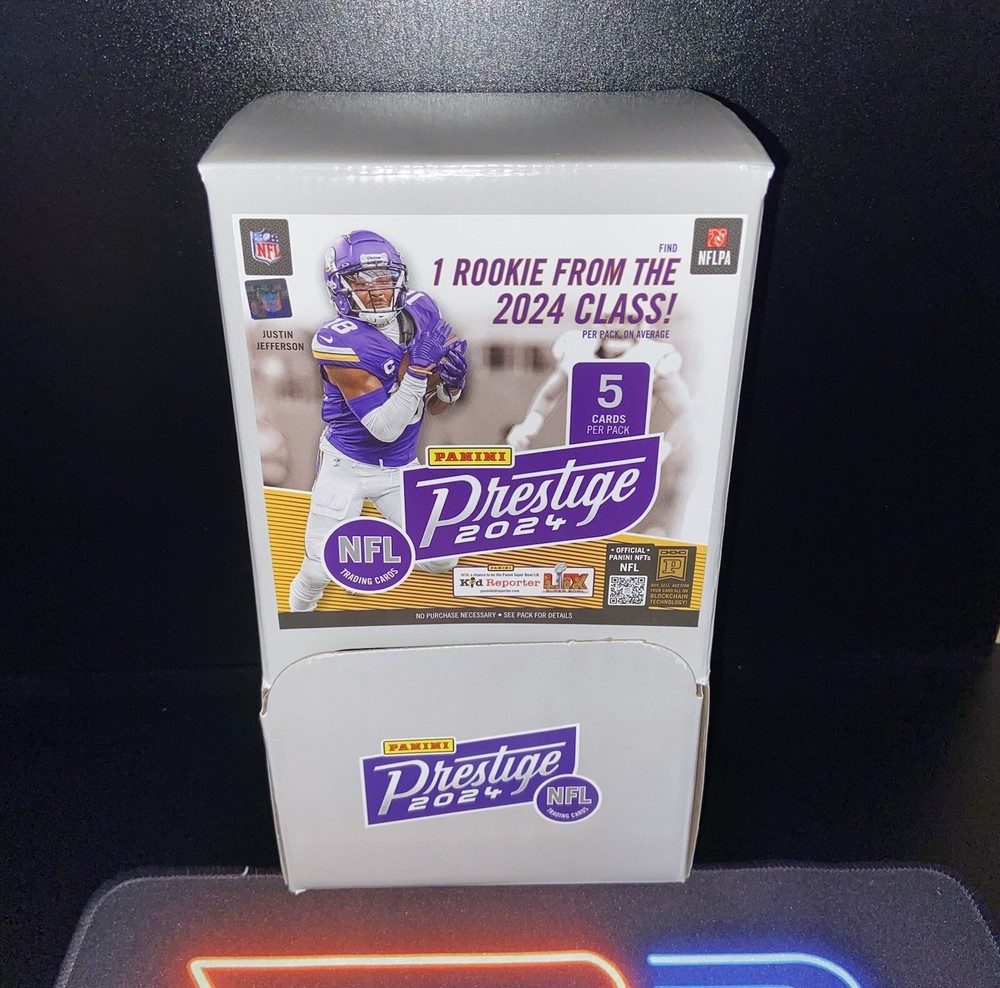Empty 2024 Prestige NFL Football Gravity Feed Box With Justin Jefferson-No Cards