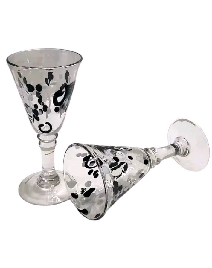 Handblown Confetti Martini Goblets by Amici Splash Collection