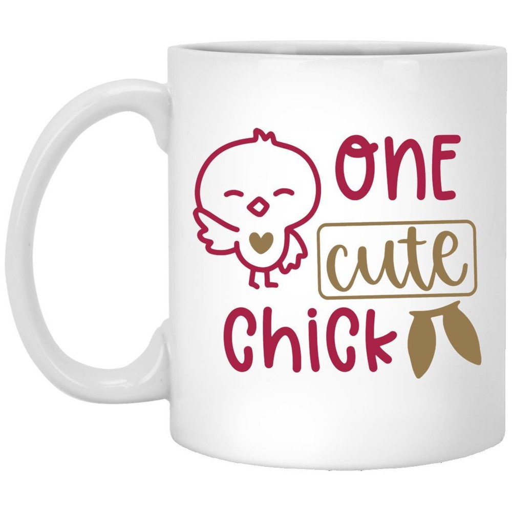 Easter Mug One Cute Chick Coffee Mugs Gift For Mom Dad Grandma Grandpa Brother