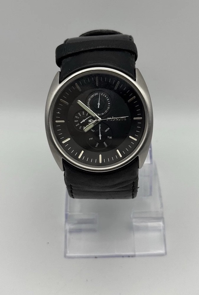 Nixon The Esquire Men's Black Dial Leather Band Wrist Watch New Battery PLS Read