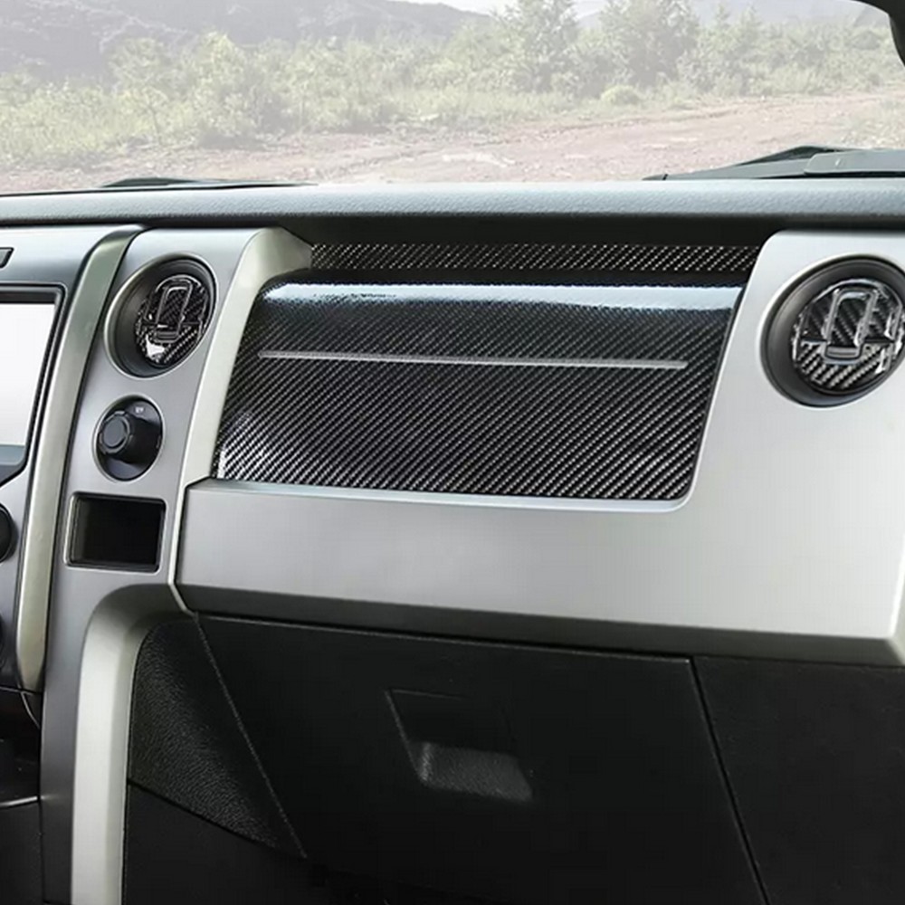 Carbon Fiber Co-Pilot Dashboard Trim Cover for Ford F150 Raptor 2009-2014