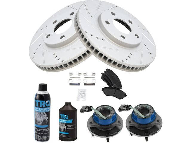 Front Brake Pad and Rotor and Wheel Hub Kit fits Bonneville 2000-2003 24YNFZ