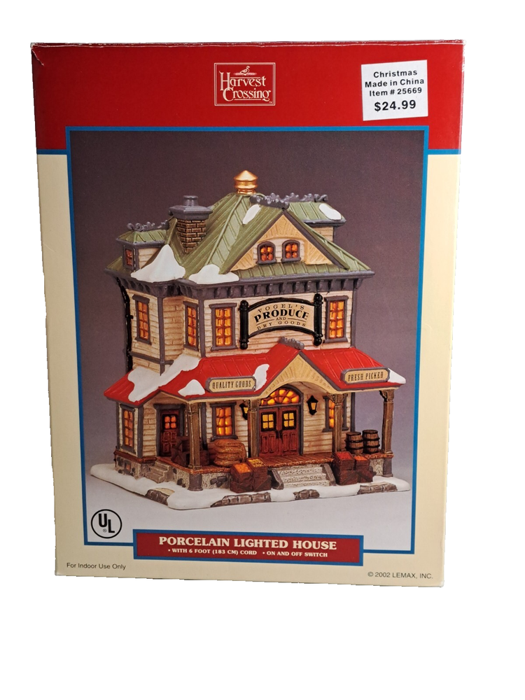 LEMAX Harvest Crossing Vogel's Produce & Dry Goods Village House 2002 No Cord