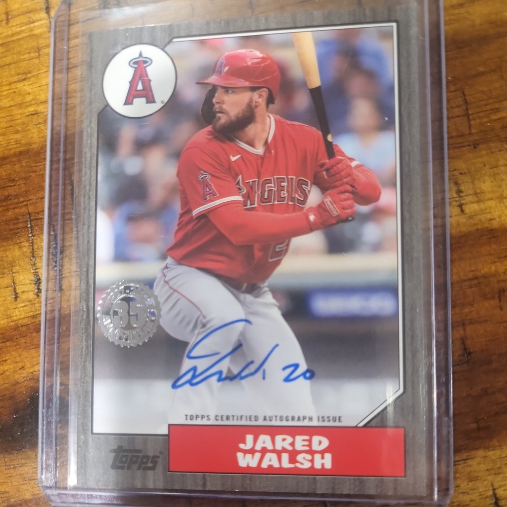 2022 Topps Series 2 Jared Walsh Black Autograph #87BA-JW /166