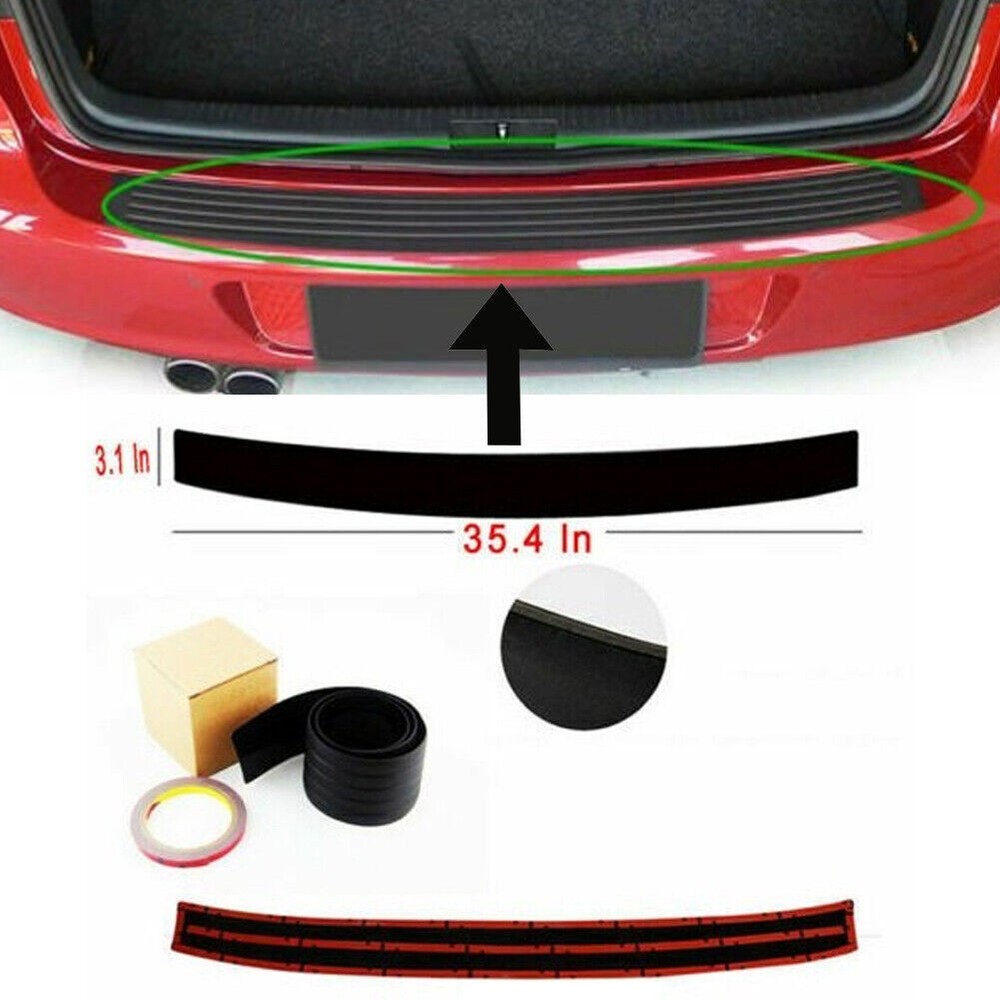 FOR 05-11 Chevy HHR Black Rear Bumper Rubber Pad Kits Trunk Protector Trim Cover