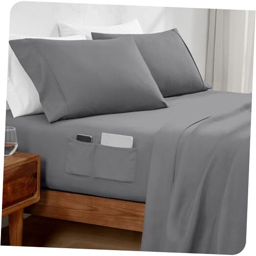 Twin Sheet Set Dual Pocket - 1800 Ultra-Soft Microfiber Twin Bed Sheets -