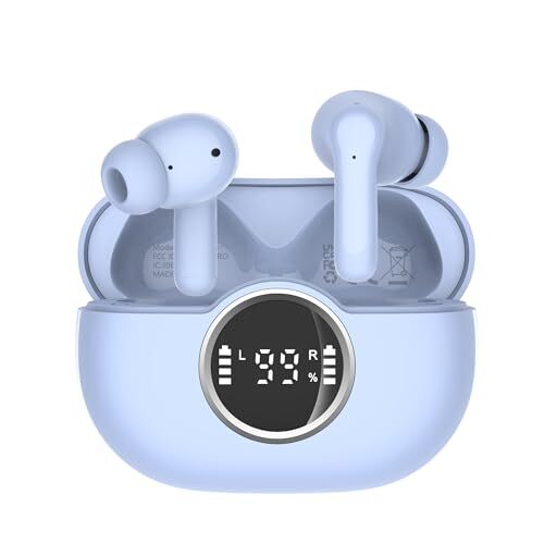 Wireless Earbuds Bluetooth 5.4 Earbuds Hi-Fi Stereo, Ear Buds Wireless with E...