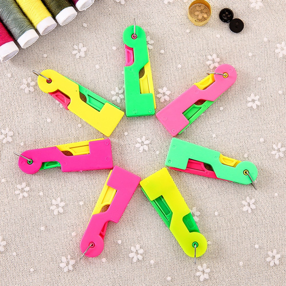 Automatic Needle Threader Tool for Easy Sewing and Needlework Guide  