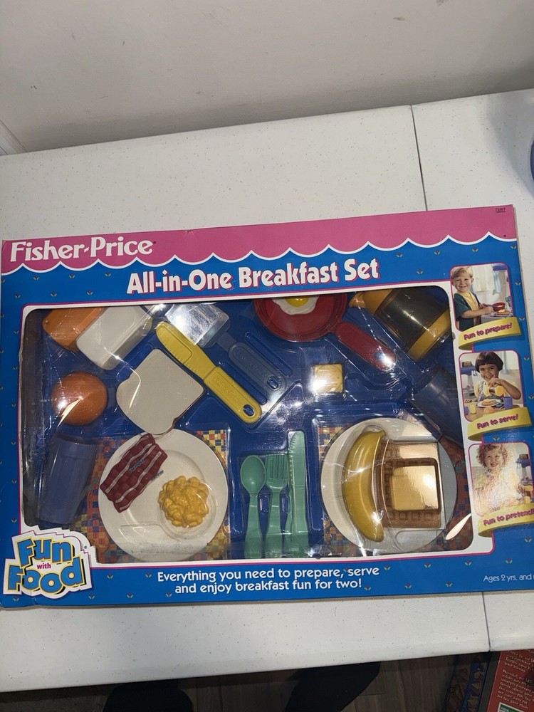 Fisher Price All In One Breakfast Set Play Food 1996 Brand New