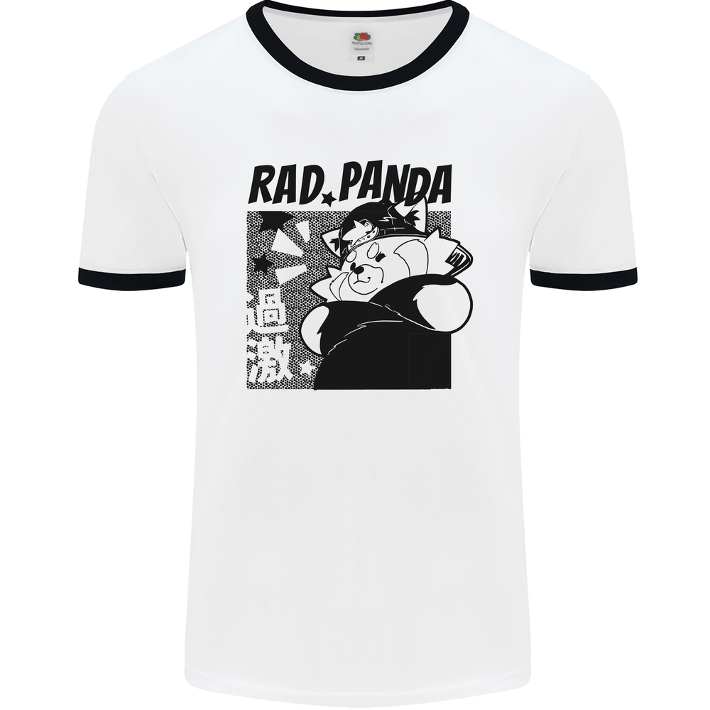 Rad Red Panda Japanese Cool Mens Ringer T-Shirt