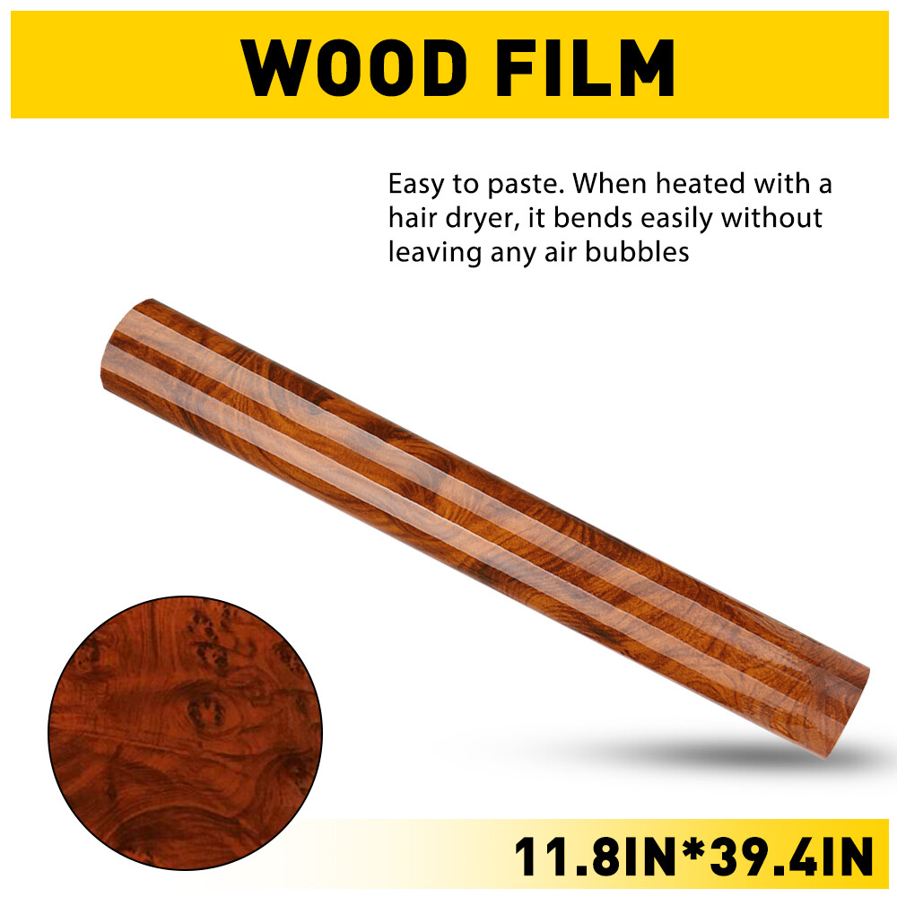 100CM Wood Grain Textured Vinyl Car Interior Wrap Film for DIY Styling