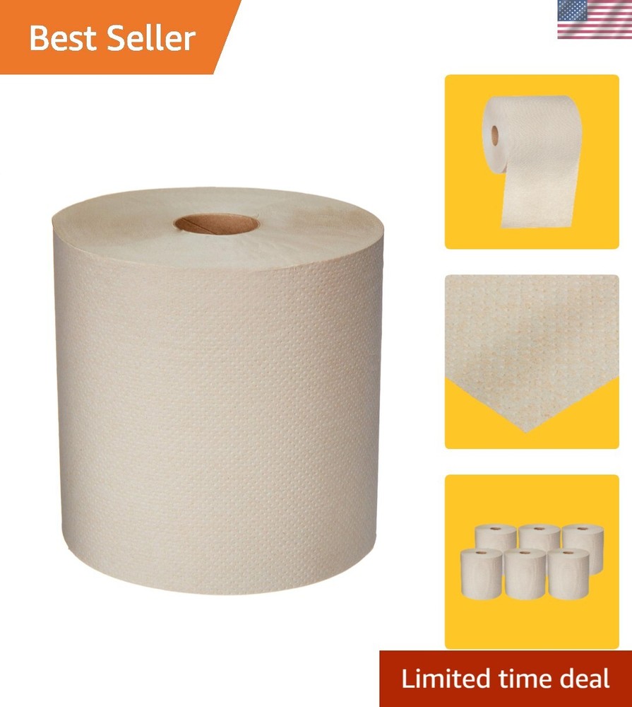 Bulk Kraft Recycled Paper Towels 7.9ft Hard Roll for Commercial Dispenser