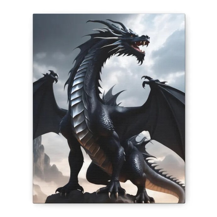 Fantasy Dragon Wall Art Obsidian Spire Home Decor