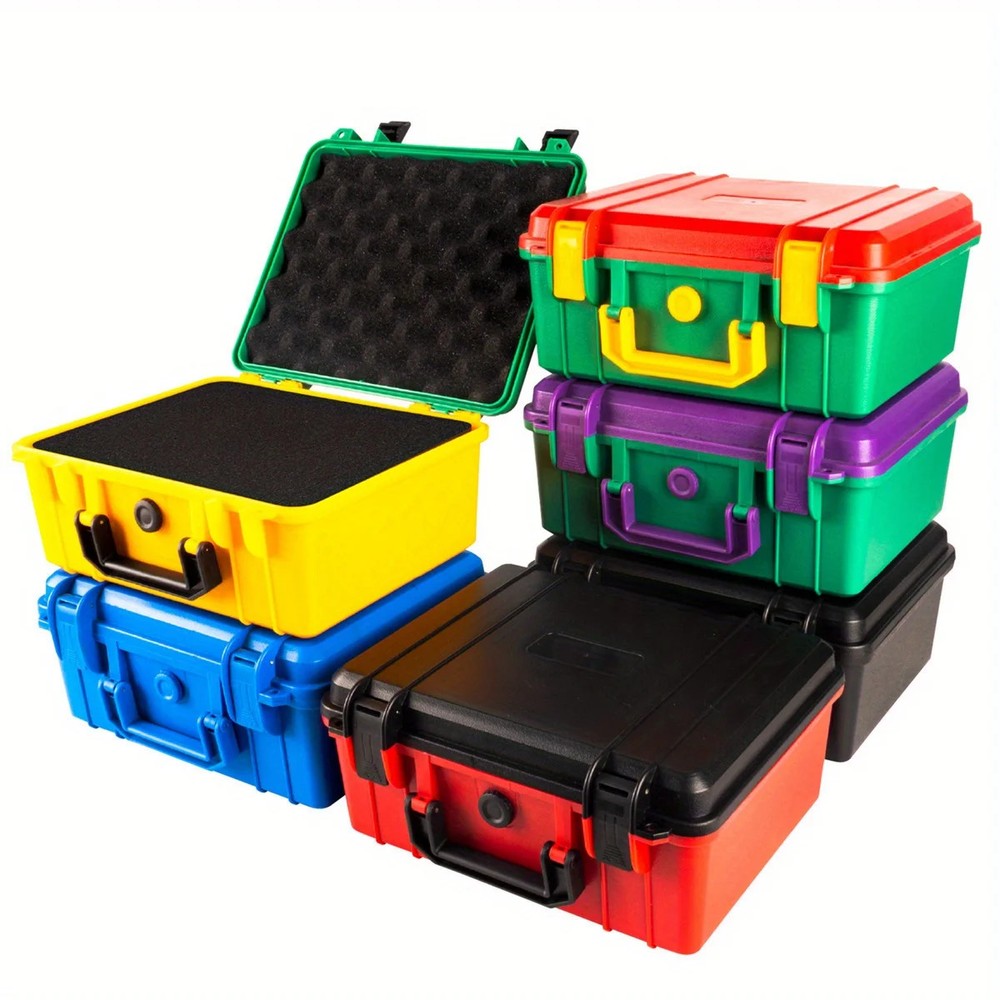 Waterproof Tool Box with Sponge Insert Safety Hardware Storage Organizer Case