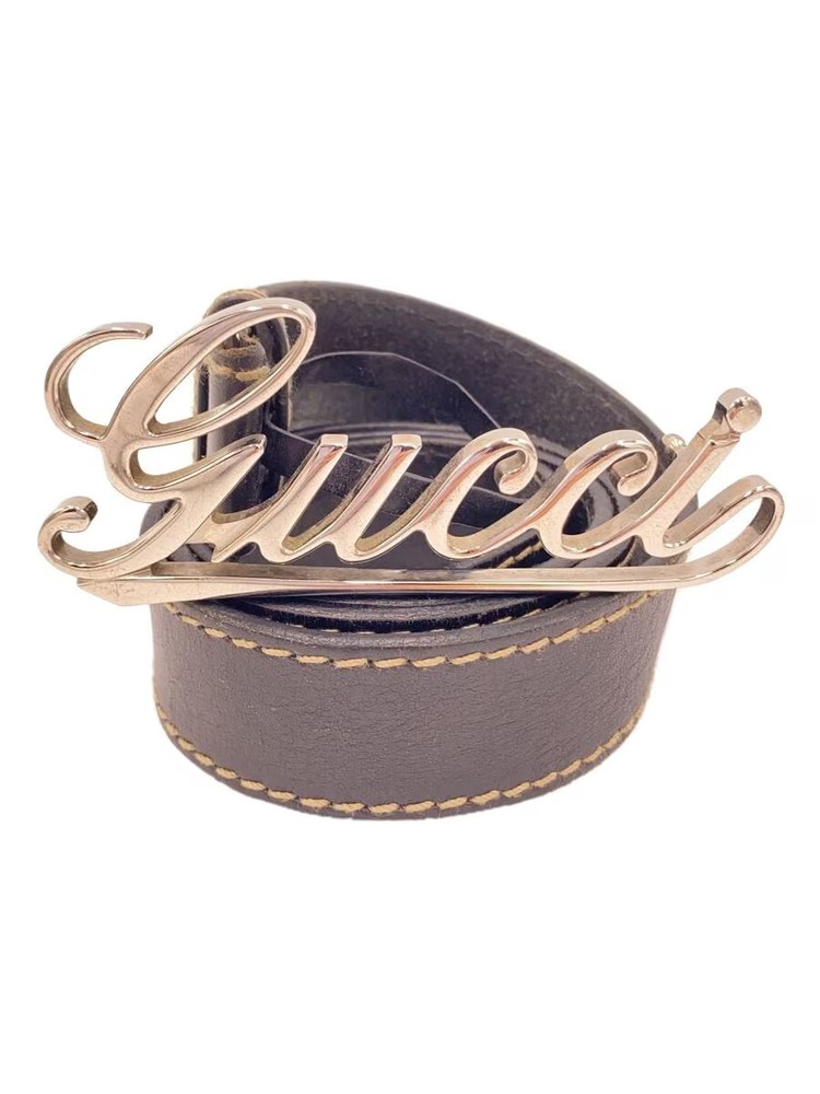 GUCCI Black Leather Belt for Men