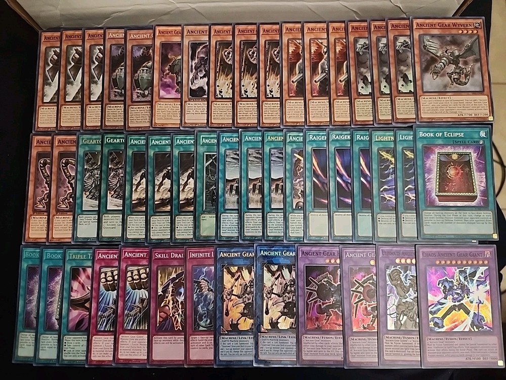 YuGiOh 48-Card Ancient Gear Deck Core with Lightning Storm & Chaos Castle  