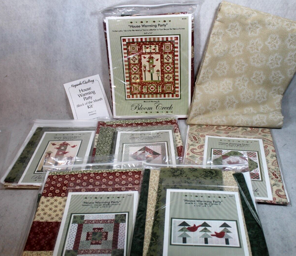 Quilt Kit Block of the Month House Warming Party Bloom Creek Keepsake Quilting