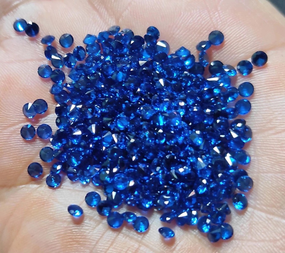 3mm 20pcs Natural Blue Sapphire Round Cut Loose Gemstones Certified