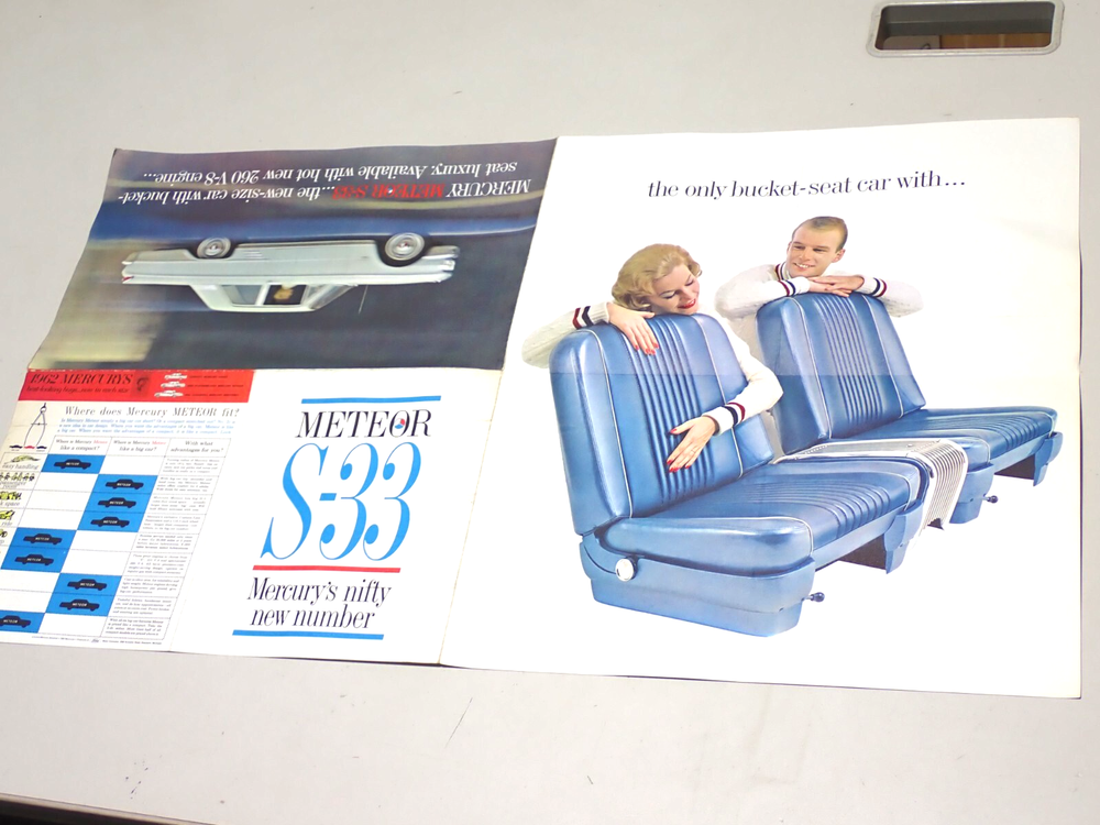 1962 MERCURY METEOR S-33 ORIGINAL SALES BROCHURE OEM CATALOG