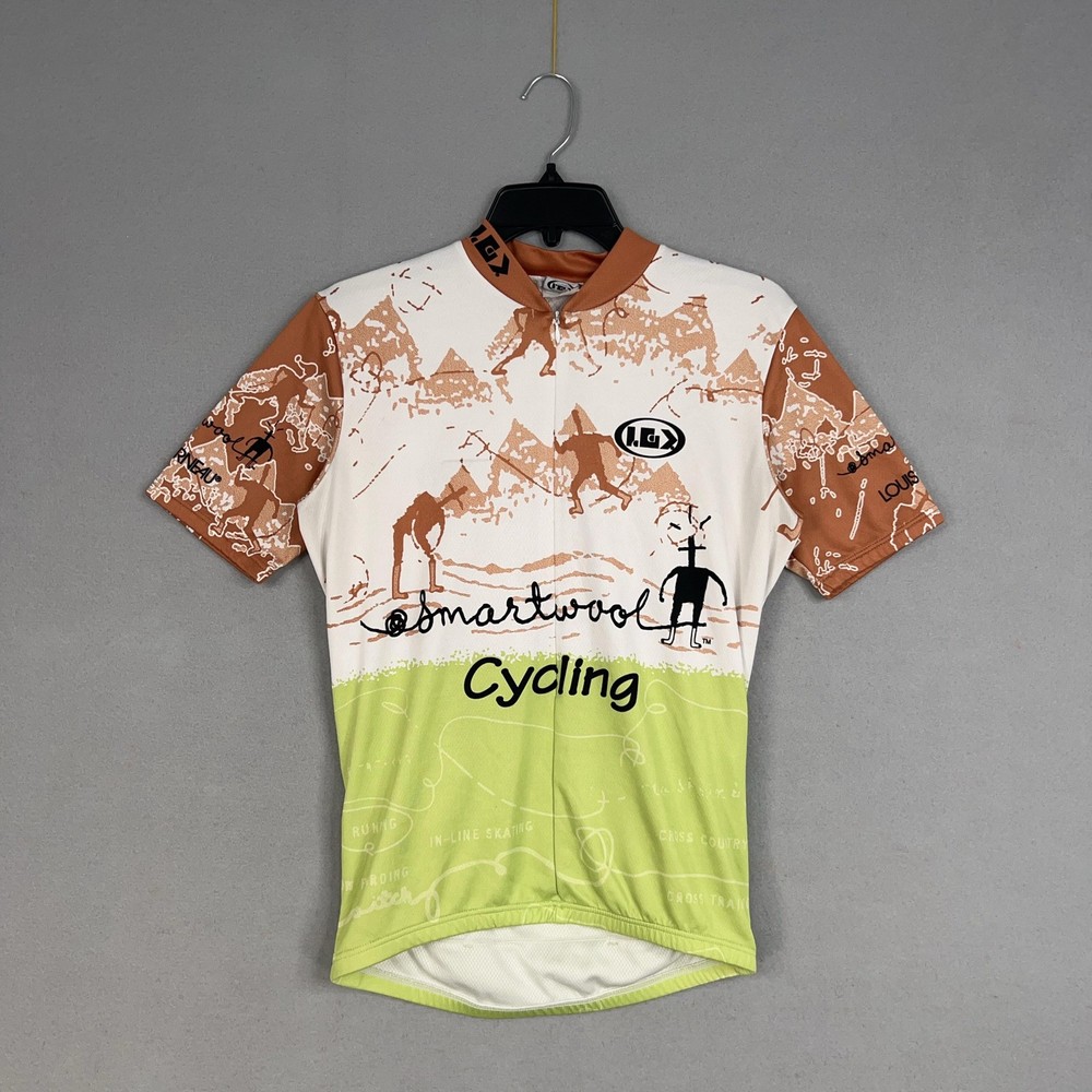 Louis Garneau Jersey Mens Small Cycling Zip Short Sleeve Biking Riding Smartwool