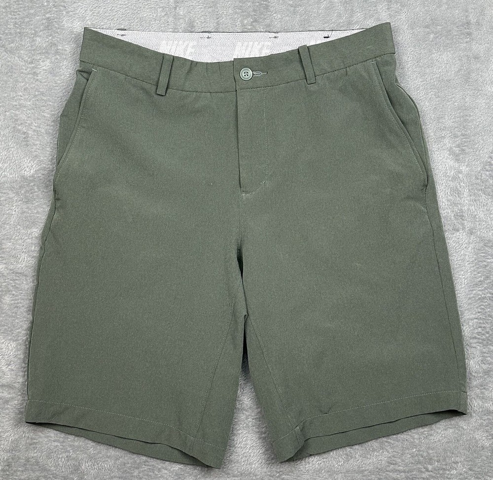 Nike Hybrid Dri-Fit Shorts Mens 30 (Fit 31x10) Green Flex Stretch Golf Outdoor