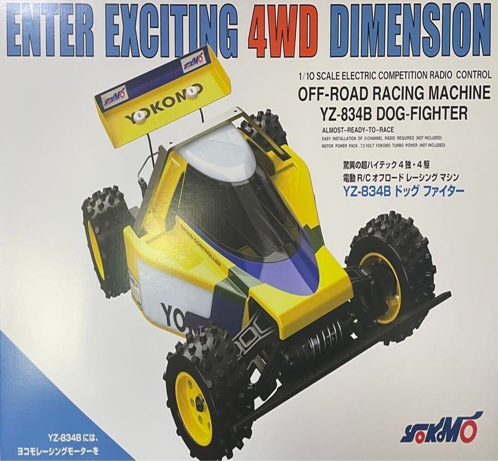 Yokomo 1/10 RC Dogfighter YZ-834B Yellow 4WD Off-Road Racing Machine