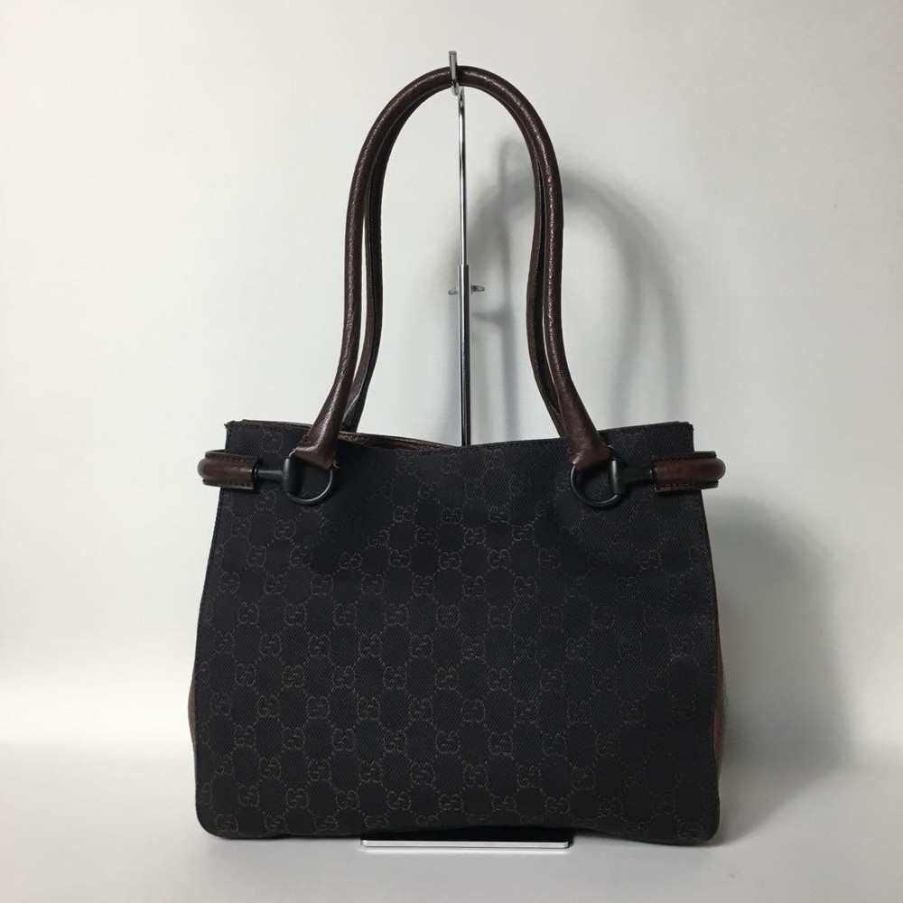 Gucci GG Canvas Handbag Dark Brown 2505 316 in Excellent Condition