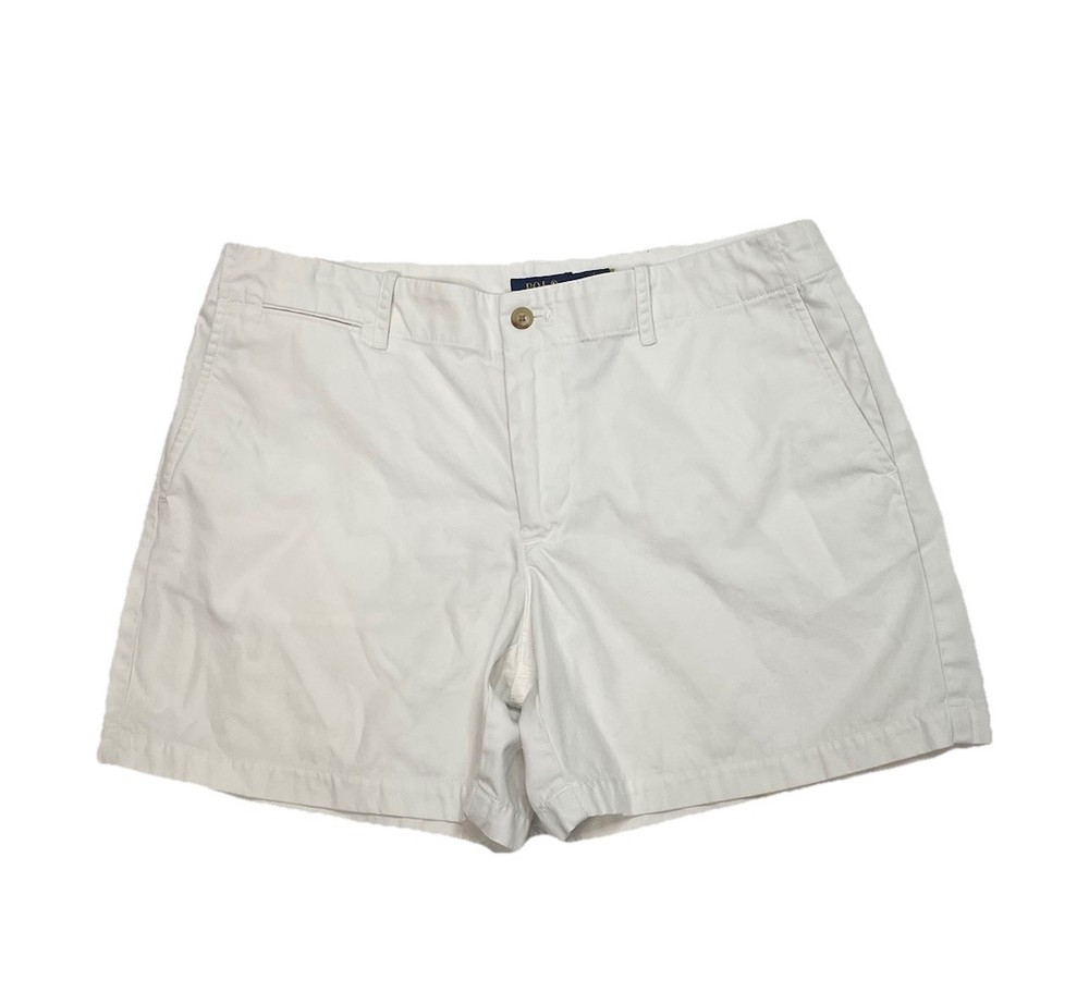 Polo Ralph Lauren 5” White Jean Shorts Women’s Size 6 Denim Preppy Blue Pony