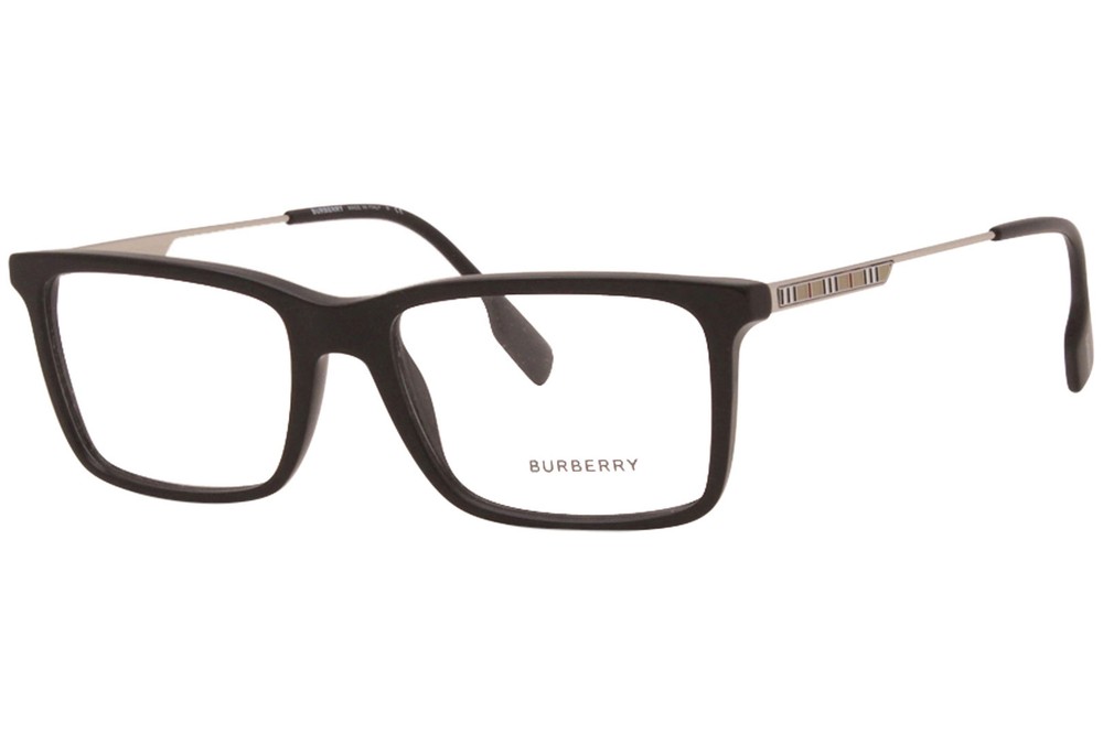 Burberry Harrington B-2339 3001 Black Silver Full Rim Eyeglasses Frame for Men 55mm Stylish Design