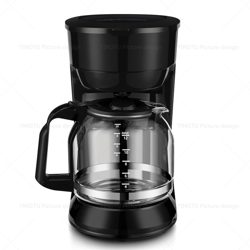 Black 12-Cup Drip Coffee Maker,8.10 x 5.28 x 9.15 Inches,Automatic Shut-Off