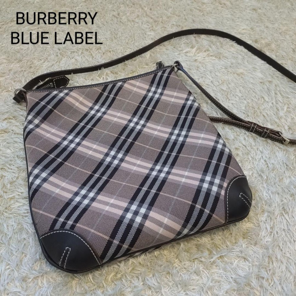 Burberry Blue Label Nova check Shoulder Bag Check Women Authentic