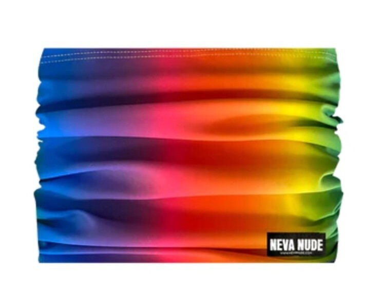 Neva Nude Necksie Multicolored Rainbow Road Neck Gaiter One Size