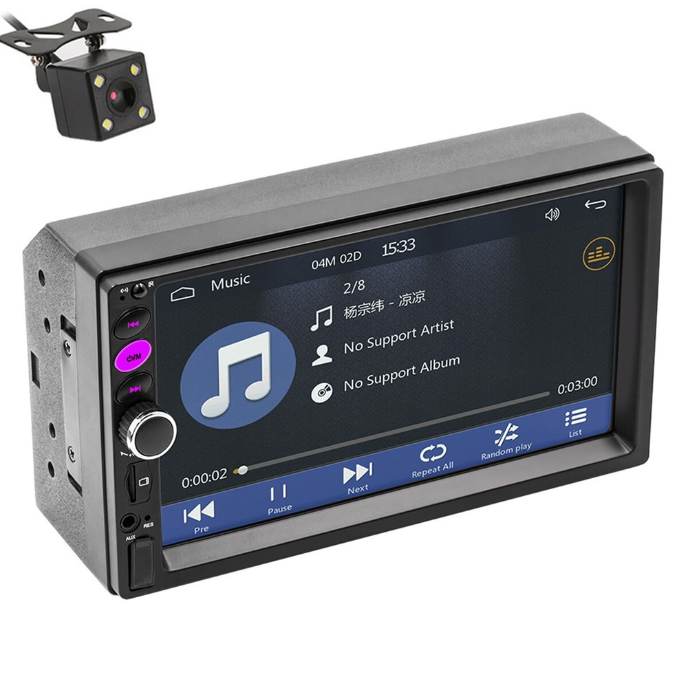 7in Touch Screen Car Stereo Bluetooth FM Radio For Apple Carplay Mirror Link USB