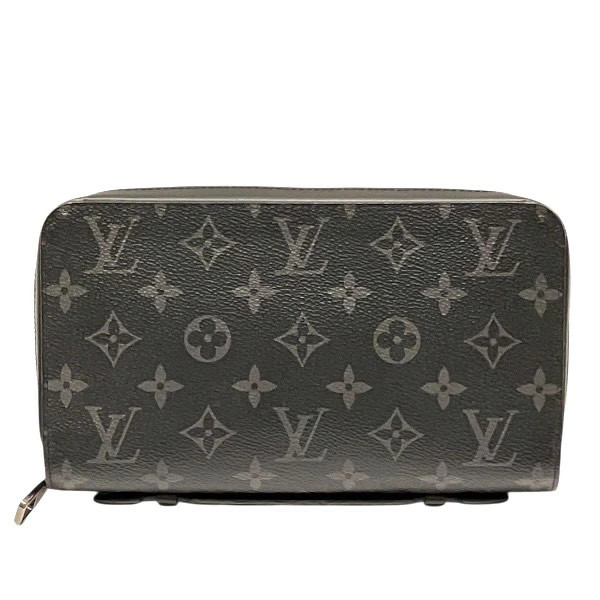 LOUIS VUITTON Monogram Eclipse Zippy XL Wallet Men’s Black Used