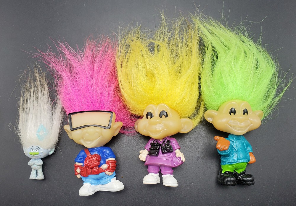 1993 Burger King Glow in the Dark Vintage Troll Dolls Lot