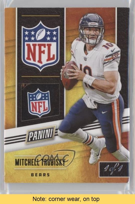 2019 Panini Day NFL Materials Prime 1/1 Mitchell Trubisky #MT Rare Card-image
