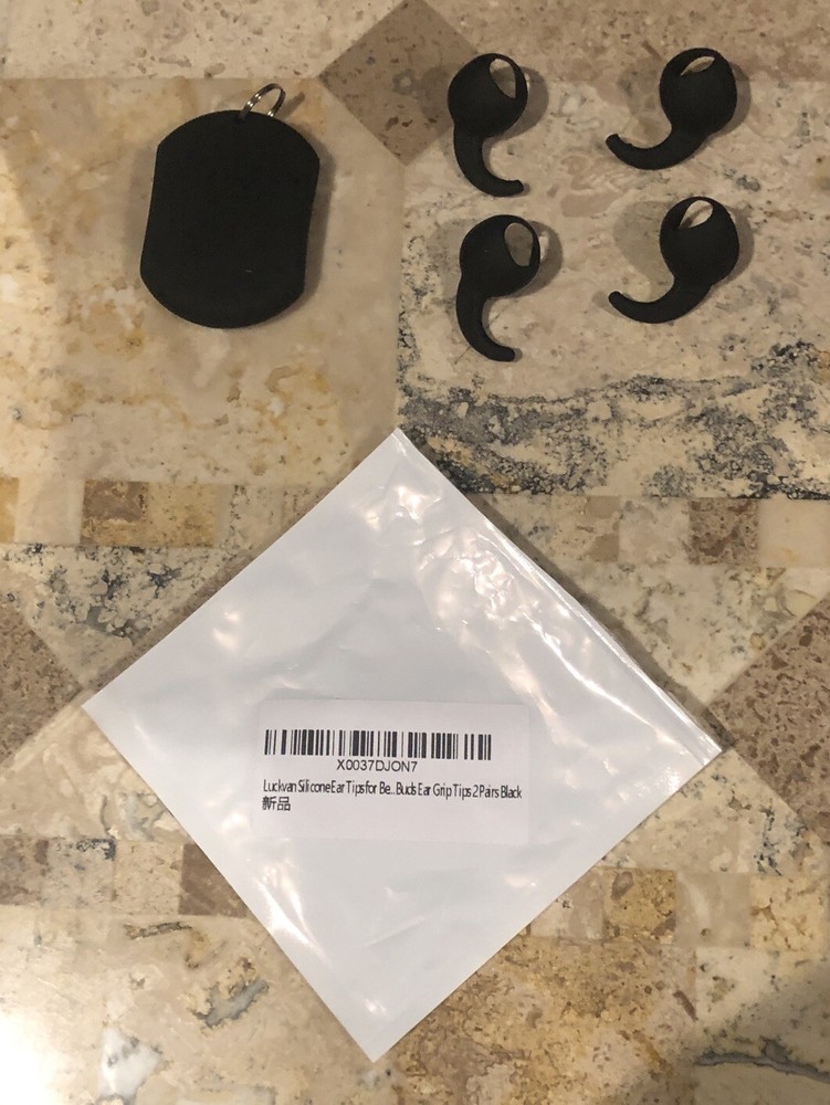 Luckvan Black Soft Silicone EarHooks