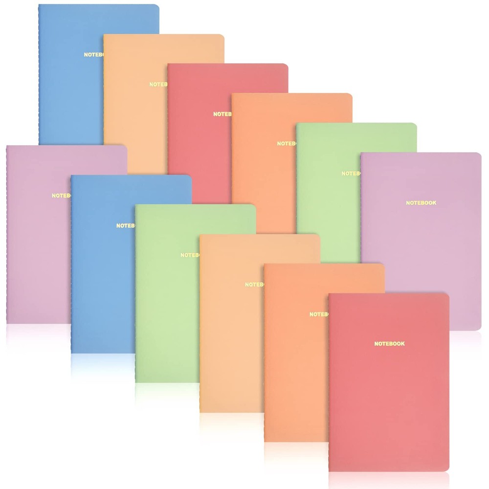 EOOUT 12 Pack A5 Lined Bulk Journals for Writing, 5.5 x 8in Pastel Journal No...